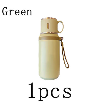 Portable Handheld Thermos Cup 600ml 24H Insulation Stainless Steel Bottle for Outdoor Sports