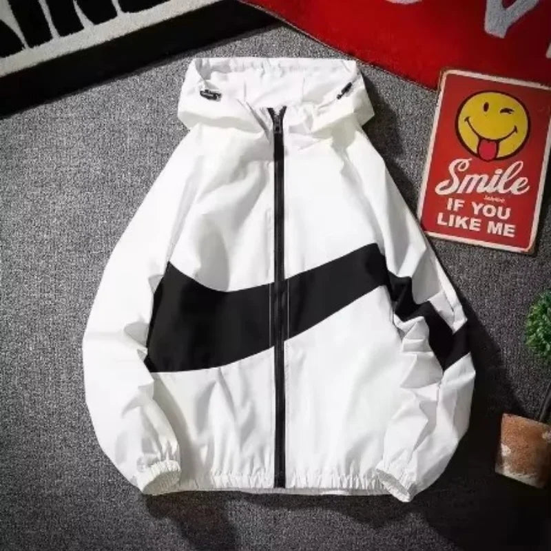 Summer Camping Thin Jacket Men Fashion Color Block Sun Protection Clothing Fishing Hunting Clothes Quick Dry Skin Windbreaker