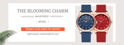 NAVIFORCE Women Quartz Watch Retro Fashion 3ATM Waterproof Stainless Steel High Quality Durable Elegant Daily Ladies Wristwatch