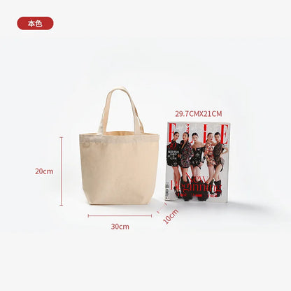 Wholesale 50pcs/Lot Reusable Canvas Tote Bags Custom Logo Shopping Bags Bulk Promotional Eco-Friendly Cotton Grocery Bags