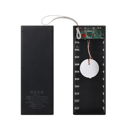 20*18650 Detachable Power Bank Case 22.5W PD QC3.0 Quick Wireless Charging DIY Shell With LED Lighting 18650 Battery Storage Box