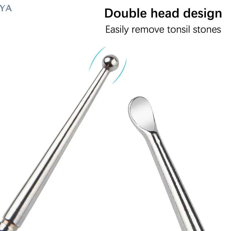 [Y]1pcs Tonsil Stone Removal Ear Wax Remover Stainless Steel Remover Mouth Cleaning Care Tools Tonsil Stone Remover Health Care