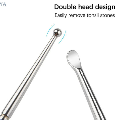 [Y]1pcs Tonsil Stone Removal Ear Wax Remover Stainless Steel Remover Mouth Cleaning Care Tools Tonsil Stone Remover Health Care