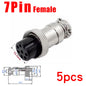 5pcs GX16 2/3/4/5/6/7/8/9/10Pin 16MM Male Female Circular Aviation Connector Plug Socket Screw Panel Mount Connector