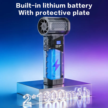 2026 High Power Jet Dry Blower Mini Turbo Fan Electric Air Duster Cordless PC Keyboard Cleaner Car Drying 2600mAh LED Display