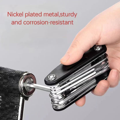 16-in-1 Hexagon Wrench & Screwdriver Set - Multi-Functional Portable Tool Kit for Motorcycle, Bicycle & Furniture Maintenance