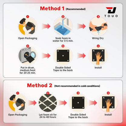 TOUO Acoustic Foam Fireproof Soundproofing Sponge 6/12/24/48 Pcs Egg Crate Soundproof Foam Studio Home Sound-absorbing
