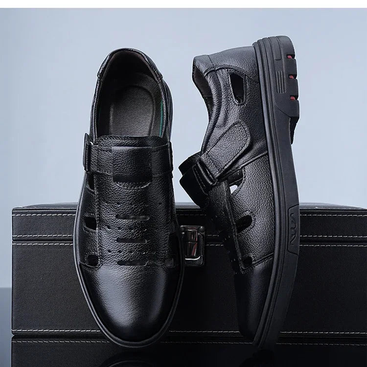 Men's Summer Hollow out Slip-On Shoes Anti-Slip Soft Bottom Casual Comfortable Breathable Loafers-705