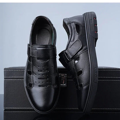Men's Summer Hollow out Slip-On Shoes Anti-Slip Soft Bottom Casual Comfortable Breathable Loafers-705