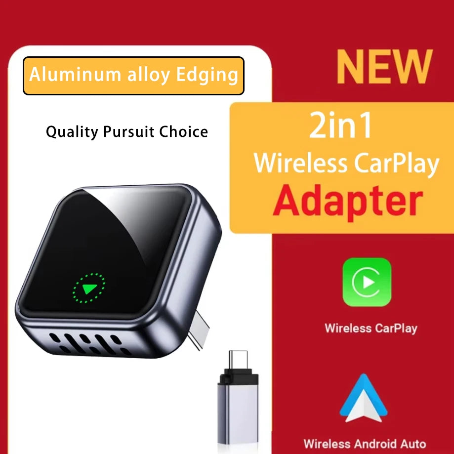 2in1 Wireless Carplay Adapter For iPhone android auto apple Wireless Carplay Mini USB Ai Box Carplay For Toyota Volvo Hyundai