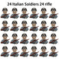 WWII Infantry Military Soldier War National Army Mini Gun armament Models Building Blocks Building Blocks Toys for Kids