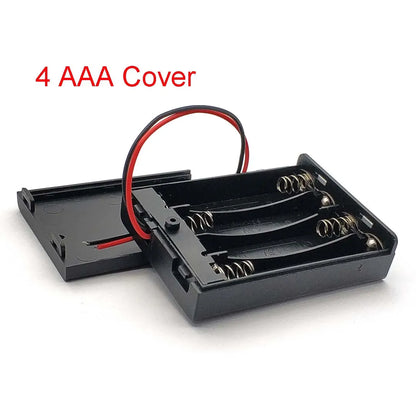 AAA Battery Holder Case Box with Leads with ON/OFF Switch Cover 2 3 4 Slot Standard Battery Container