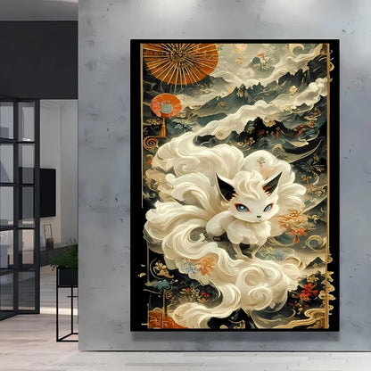 High Quality Pokemon Arcanine Pikachu Wall Painting with Unique Designs and Gorgeous Colors Adding A Touch of Brightness To Wall