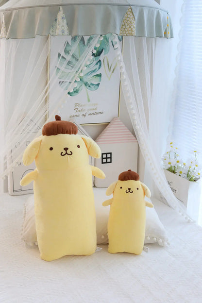 42/65cm Very Long Sanrio Pom Pom Puirn Plush Toys Kawaii Sanrio Pompompurin Stuffed Dolls Room Decor Bedside Cushion Sofa Pillow
