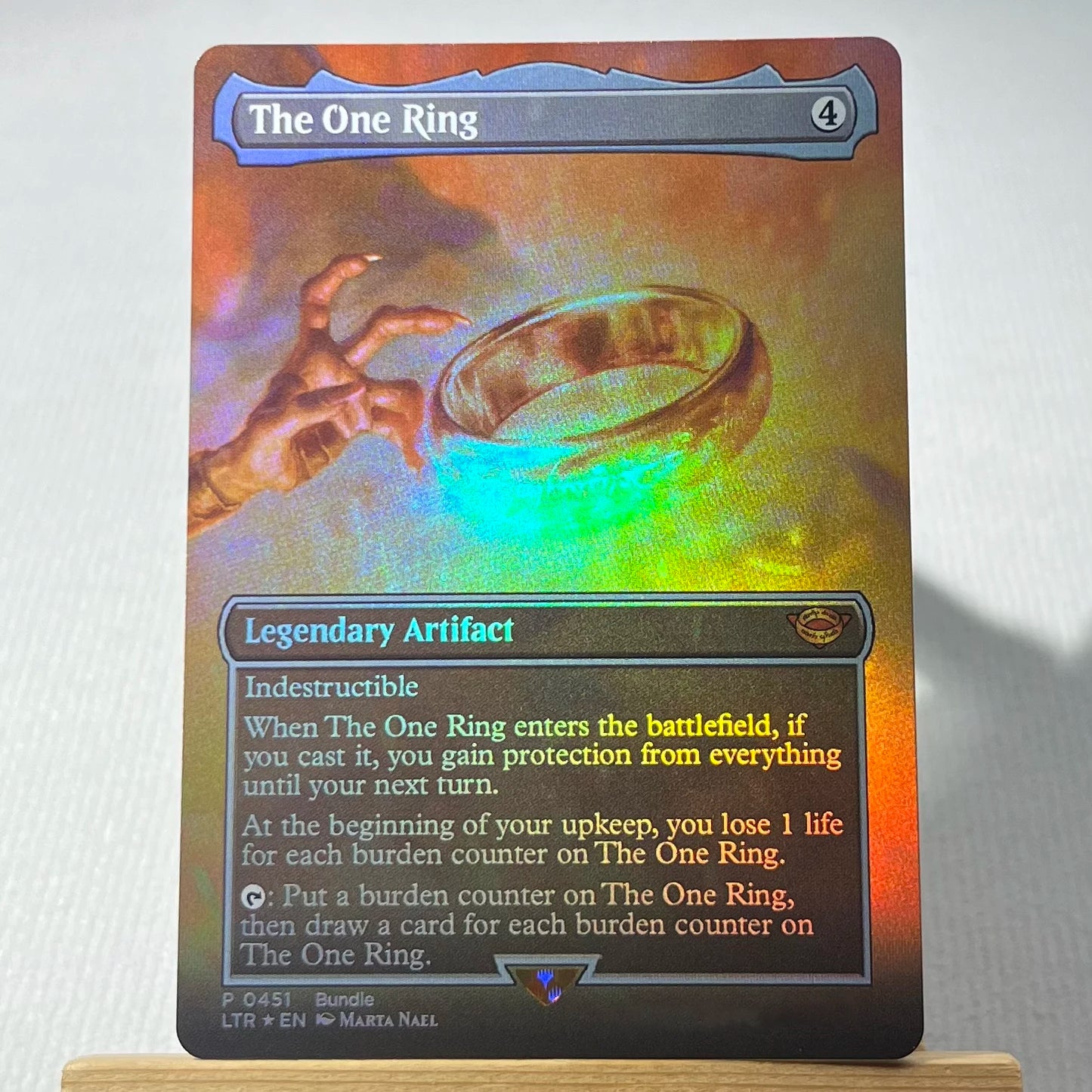 LTR FOIL3-01 Tcg proxy magic cards The One Ring Dawn of a New Age Shadow of the Enemy Hew the Entwood gather