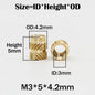 Brass Heat Set Insert Nut Tool Soldering Iron Hot Melt M3 Threaded Inserts Pressed Fit for 3D Printer Plastic Case Insertion Nut