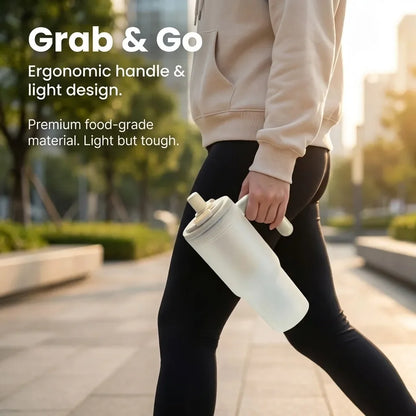 850ML Large Capacity Tumbler With Handle&Strainer Sport Portable Plastic Straw Water Cup Heat Resistant Leak-proof Water Bottle