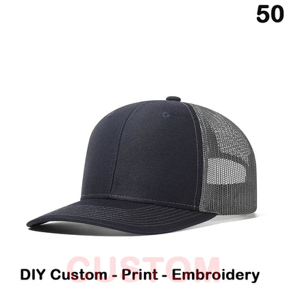 Fedoryn Custom Embroidery Baseball Cap for Men and Women DIY Design Mesh Cap LOGO Print Hat Quality Truck Hat Wholesale Unisex