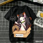 2026 Summer Demon Slayer Nezuko Cherry Blossom Butterfly Print Cotton T-Shirt Adult Kids Casual Loose Breathable Anime Tops Y2k