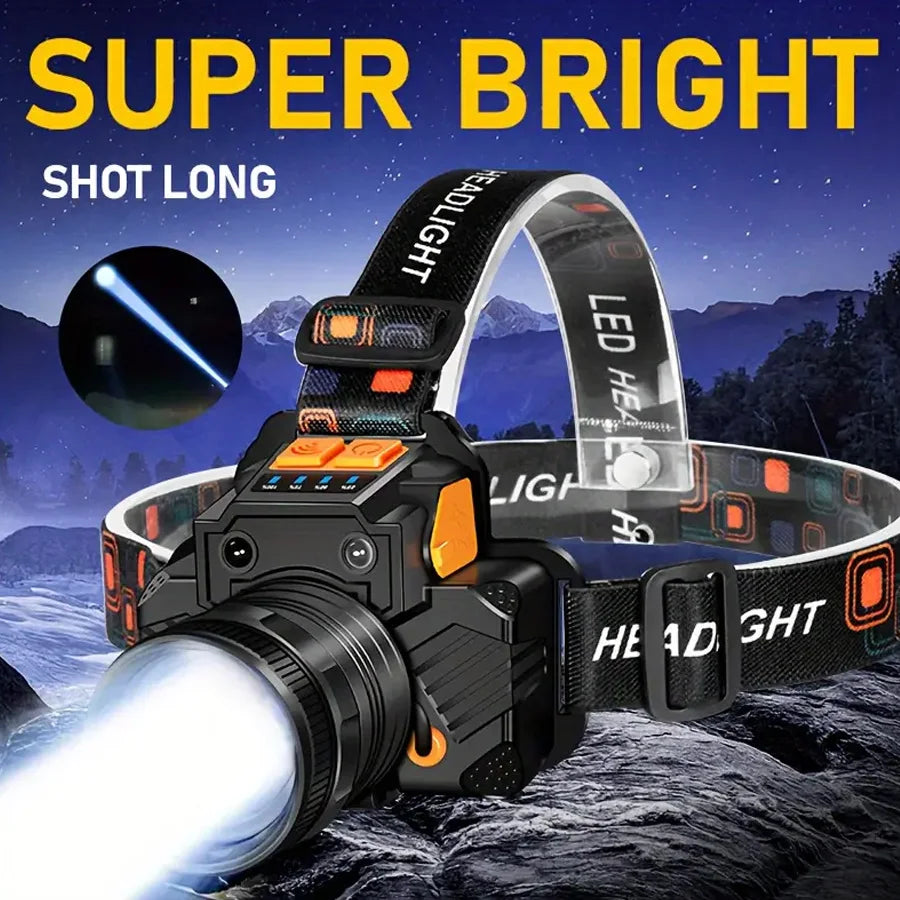 T6 LED Induction Headlamp Rechargeable Powerful Sensor LED Headlight Ultra Bright Head Flashlight For Camping Fishing Working