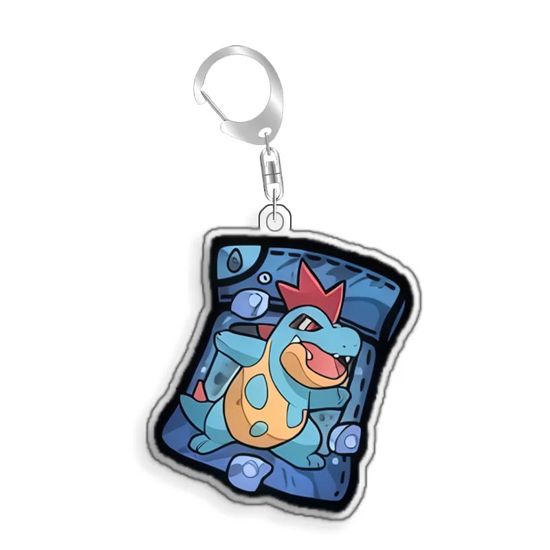 Keychain for Pokemon Kangaskhan Blastoise Acrylic Homemade Cartoon Anime Backpack Pendant Decoration Collection Fans Gift 5cm