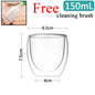80ML Double Wall Glass Cup 1/12PCS Transparent Handmade Heat Resistant Tea Drink Whisky Wine Set Espresso Coffee Milk Mugs Gift