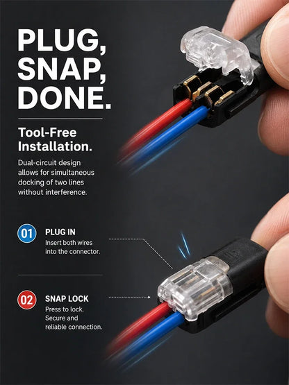 20/30/50/100 D2 Quick Wire Connector Solderless Push-in Terminal Block Electrical Cable Splice Connector for Home DIY Automotive