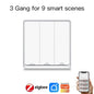 Works with Tuya Zigbee Smart Scene Switch Button 4 Gang 12 Scene Switch Push Button Controller in Smart Life App ZigBee Gateway