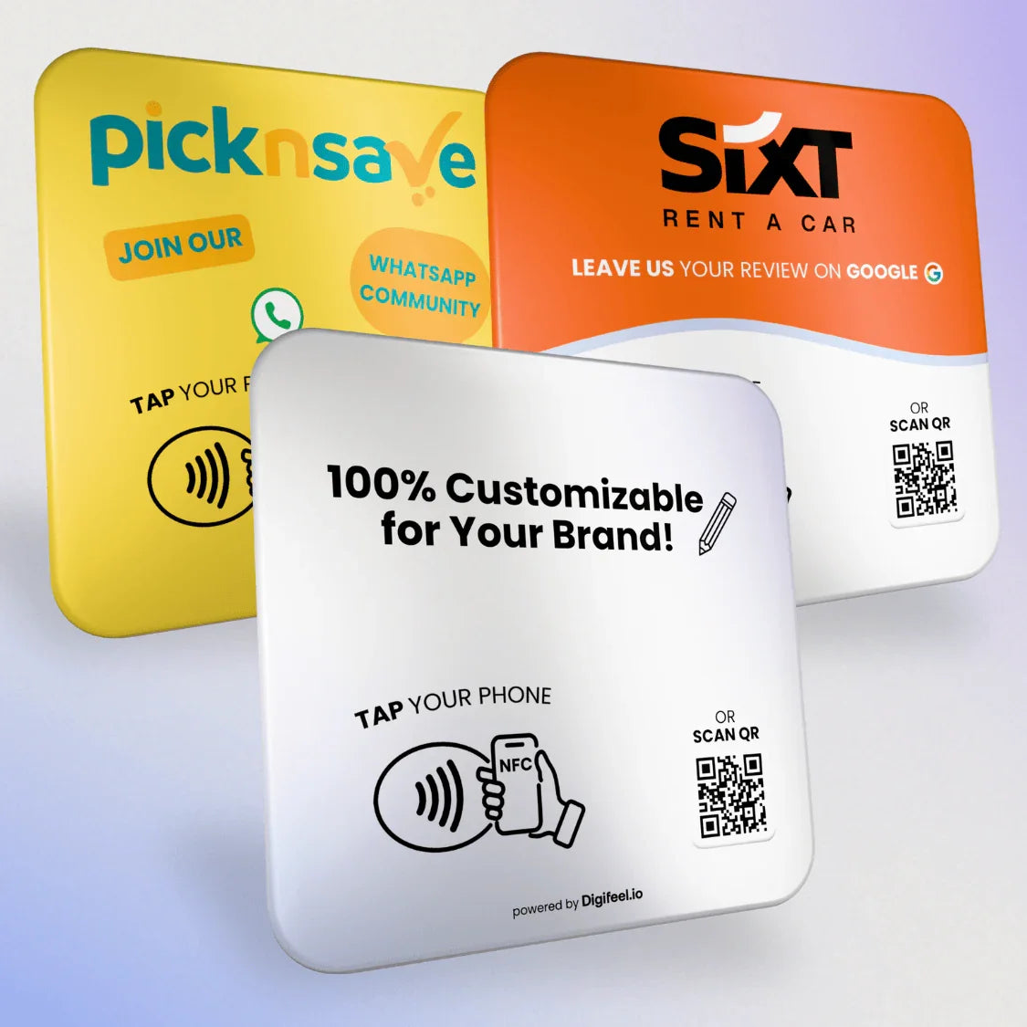 Custom  QR CODE, Business Logo, Google Review Sign