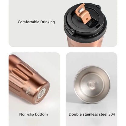 400ml/500ml TYESO Vacuum Flasks Thermoses Stainless Thermos Water Bottles Cup 304 Original Car Tumbler Cold and hot Coffee Mug