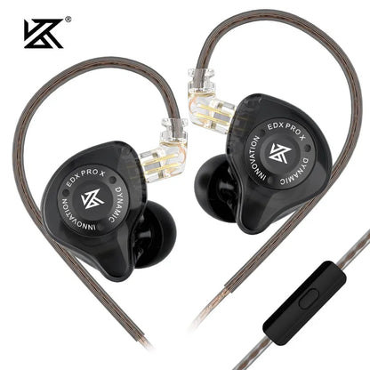 KZ EDX PRO X Dynamiczny Napęd Słuchawek Dousznych HIFI Basowe Słuchawki DJ Sport Muzyka z Redukcją Szumów