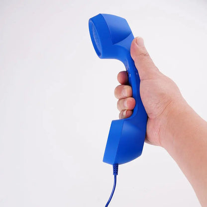 3.5mm Universal Retro Telephone Handset Retro Telephone Receiver Handset Mini Microphone Speaker for Mobile Phones Computers