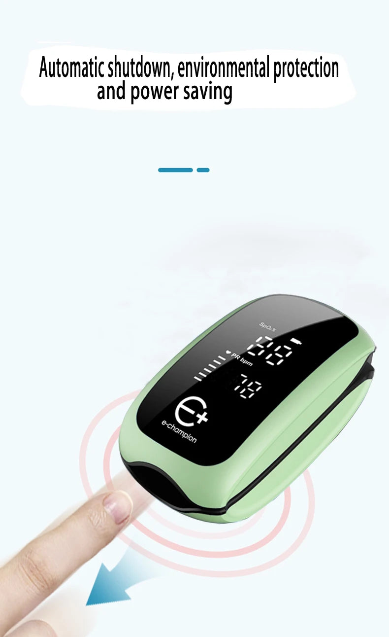 Rechargeable Medical Oximeter Strap Lanyard Fingertip Pulse Oximeter Blood Oxygen Saturation Monitor Digital LED Display Child