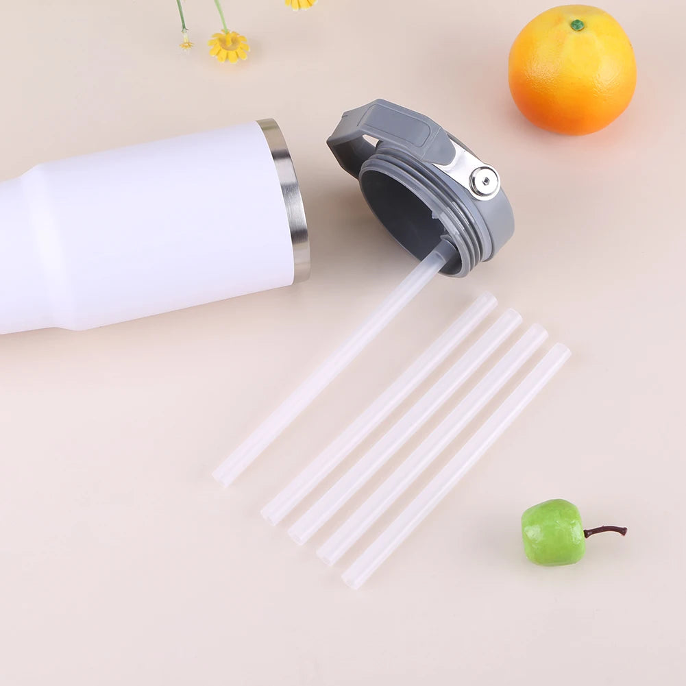 5Pcs Replacement Straws Wear-Resistant Reusable Straws Clear Straws Plastic Straws for Stanley 30oz Tumbler