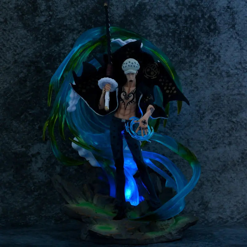 One Piece Gk Special Edition Trafalgar Law Figure Model Luminous Sculpture Display Piece Illusory Glow Collectible Toy