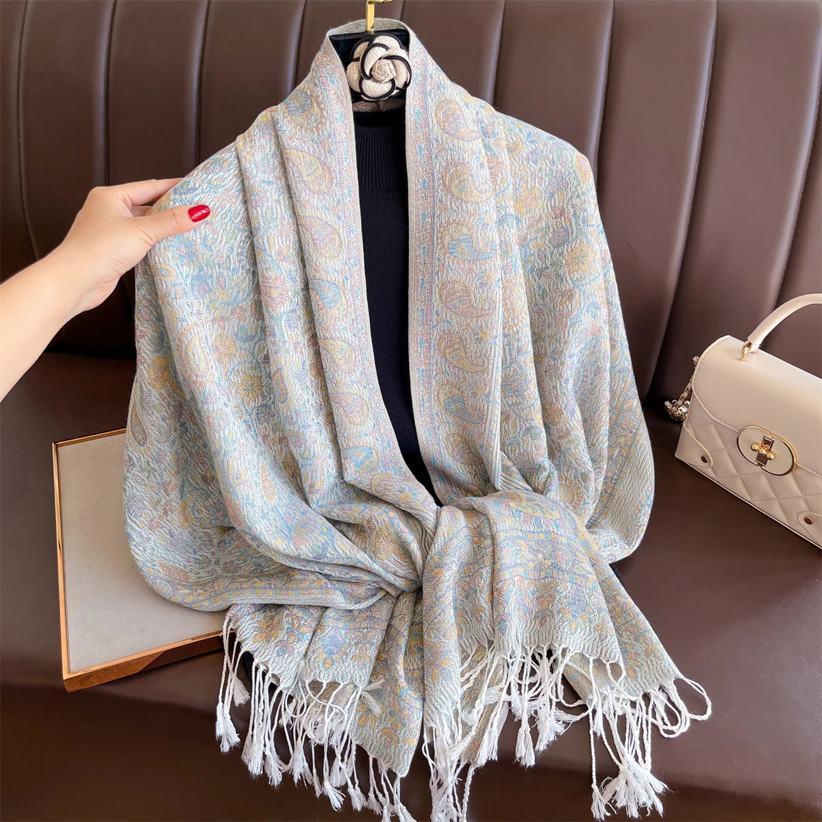 Luxury Winter Scarf Women Cashmere Warm Pashmina Brand Foulard Female Shawls Wraps Thick Soft Bufanda Poncho Scarves Stole 2025