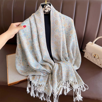 Luxury Winter Scarf Women Cashmere Warm Pashmina Brand Foulard Female Shawls Wraps Thick Soft Bufanda Poncho Scarves Stole 2025