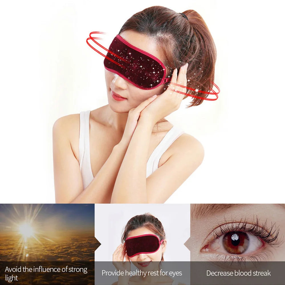 Tcare Eyes Care Tourmaline Far Infrared Ray Eye Massager Pain Fatigue Relief Deep Sleep Eye Masks Shade Magnetic Blindfold Cover