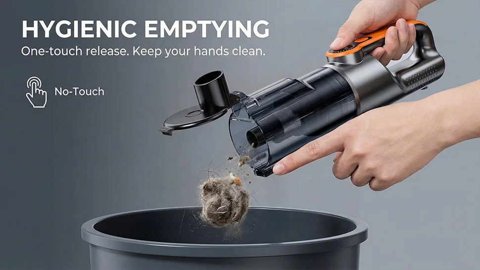 Multifunction Wireless Handheld Car Vacuum Cordless Handheld LED Lighting Chargeable Auto Vacuum for Home & Car Mini Cleaner