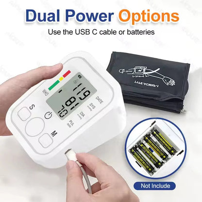 Digital Blood Pressure Monitor Or Finger Pulse Oximeter Automatic Tonometer Heart Rate Detector Household Medical Health Monitor