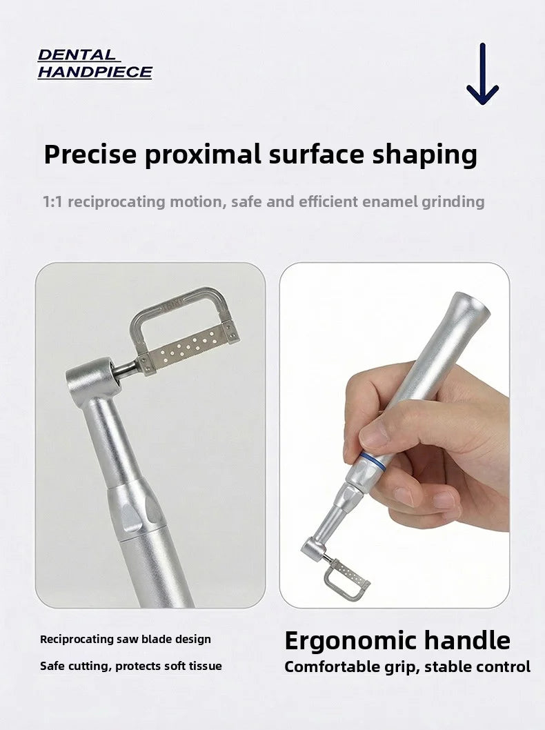 Dental 1∶1 Contra Angle Handpiece Orthodontic IPR System Interproximal Enamel Reduction Reciprocating Stripping Kit with Stri