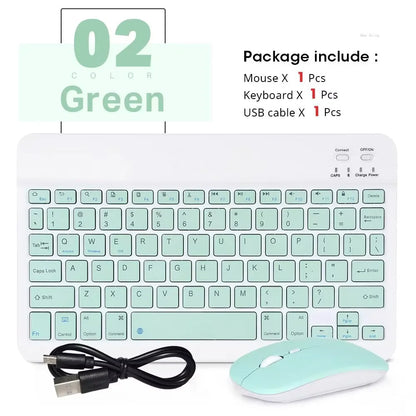 Hebrew/Spanish//Russian/Korean Portable 10 inch Wireless Keyboard and Keyboard set For iPad Samsung Tablet Laptop IOS Android
