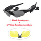 Stereo Earphones Wireless Headset with Mic Polarized Glasses Sunglasses for Driving Cycling Sports Noise Reduction Headphones
