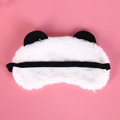 Cute Cartoon Face White Panda Eye Mask Eyeshade Shading Sleep Cotton Goggles Eye Mask Sleep Mask Eye Cover Health Care 3 Styles