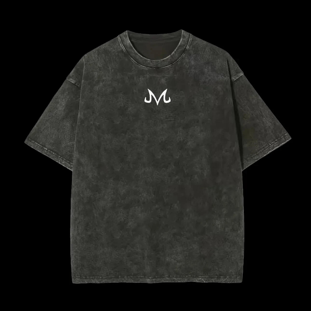 Majin M Logo T Shirt Men Acid Wash Anime Dragon Ball Z Cotton Minimalist Streetwear Vintage Gym Training Graphic Top Tee