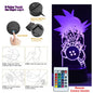Dragon Ball Z Anime Figures Goku Vegeta Gohan Broly 3D Lamp PVC Action Figures Toys for Children Trunks Buu Super Saiyan Gifts