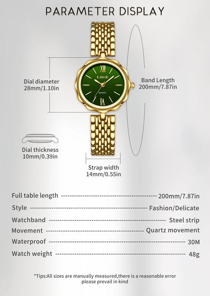 LIGE Quartz Women Watches Fashion Elegant Bracelet Watch For Women Luxury Creative Steel Waterproof Watch Femme Relogio Feminino