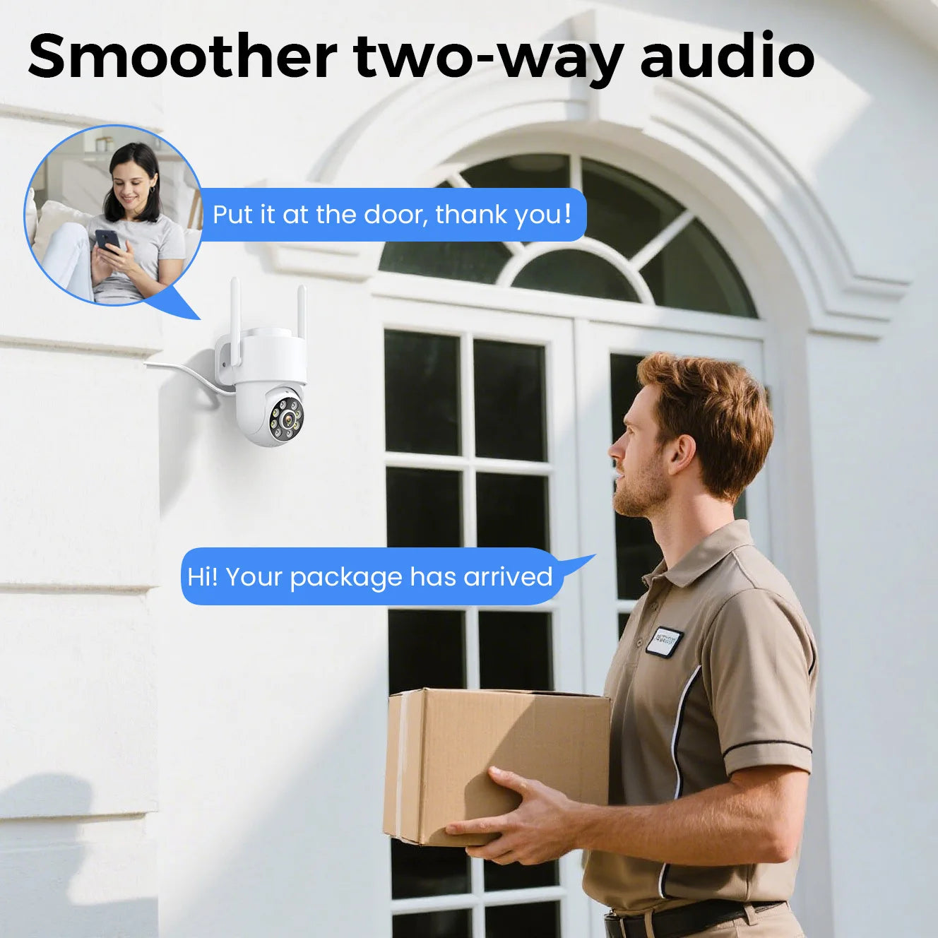 4MP 2K Mini Wifi Camera with 4X Digital Zoom Indoor Night Vision IP Surveillance Camera for Home Security Protection ICsee APP