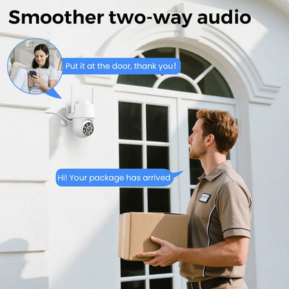 4MP 2K Mini Wifi Camera with 4X Digital Zoom Indoor Night Vision IP Surveillance Camera for Home Security Protection ICsee APP