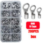 O/Y Type Copper Ring Fork Terminals Kit Insulation Cold-Pressed Terminal Electrical Brass Cable Wire Connector Crimp Spade Clip